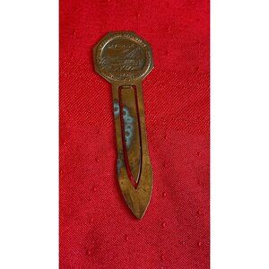 Century Of Progress 1934 Worlds Fair Chicago Sky-Ride Bronze Bookmark Vintage